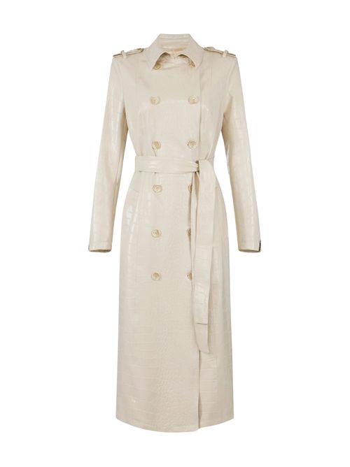 Trench effetto pelle con stampa cocco Milk Elisabetta Franchi | SP00358E2DZ9